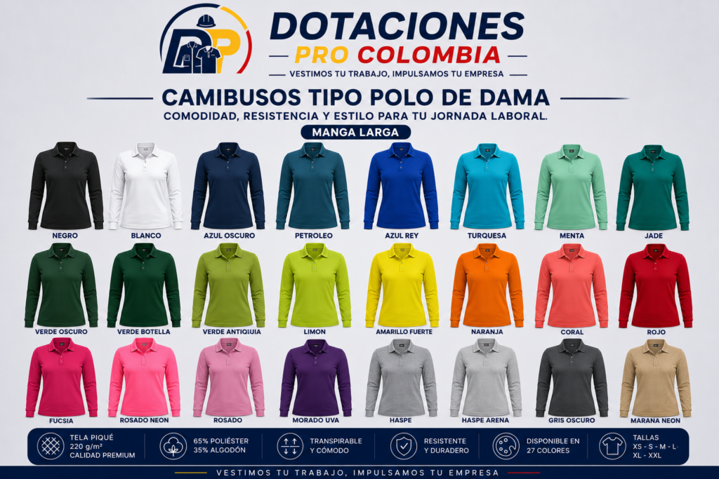 camibuso tipo polo colores